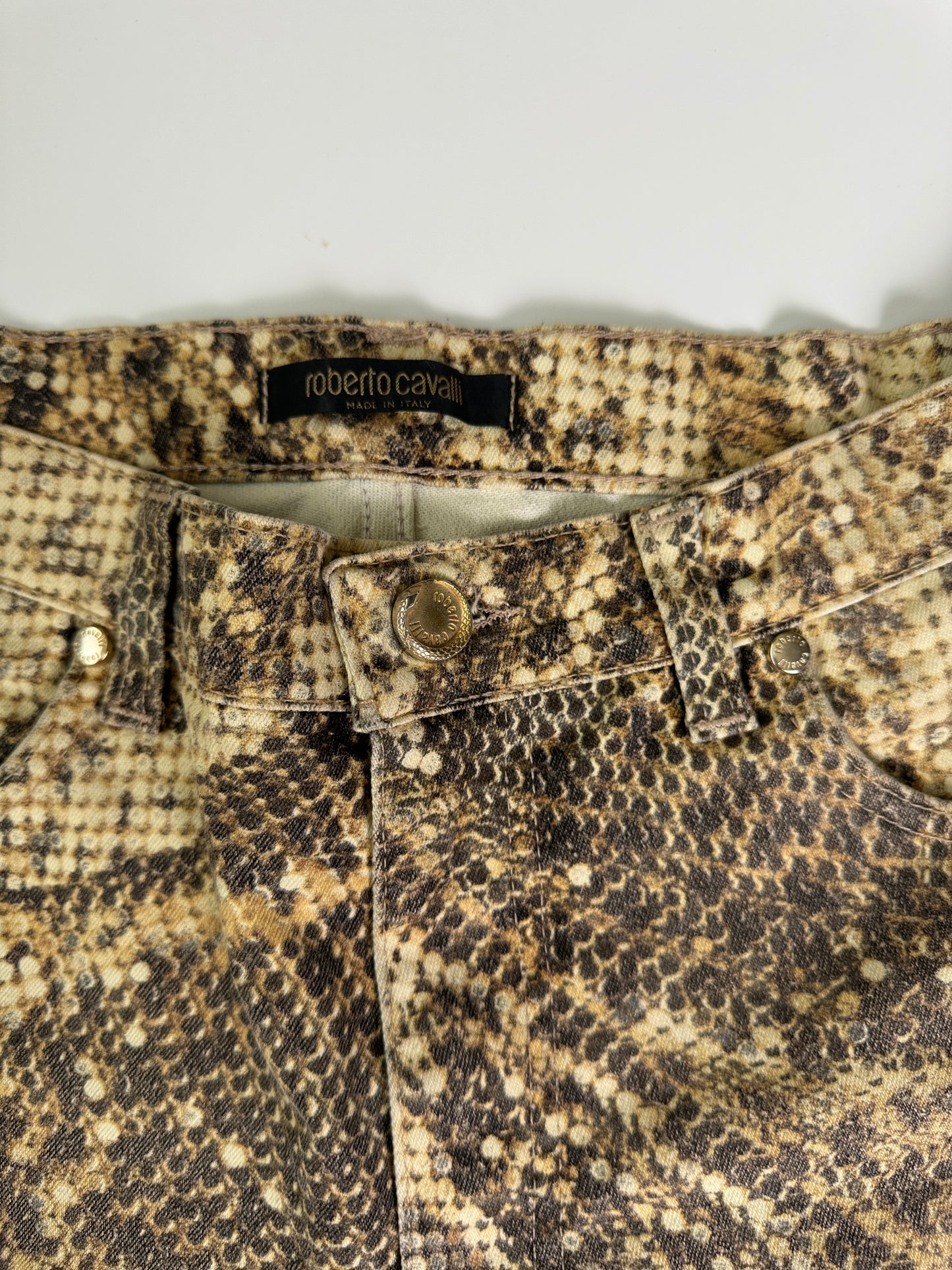 Roberto Cavalli Animal Print Jeans