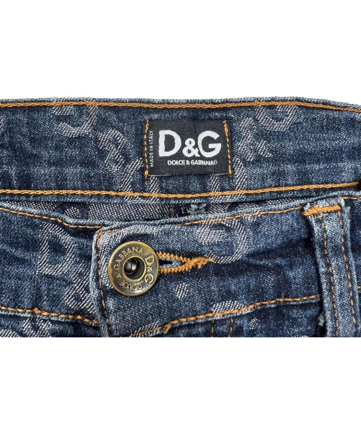 D&G Logo Print Jeans