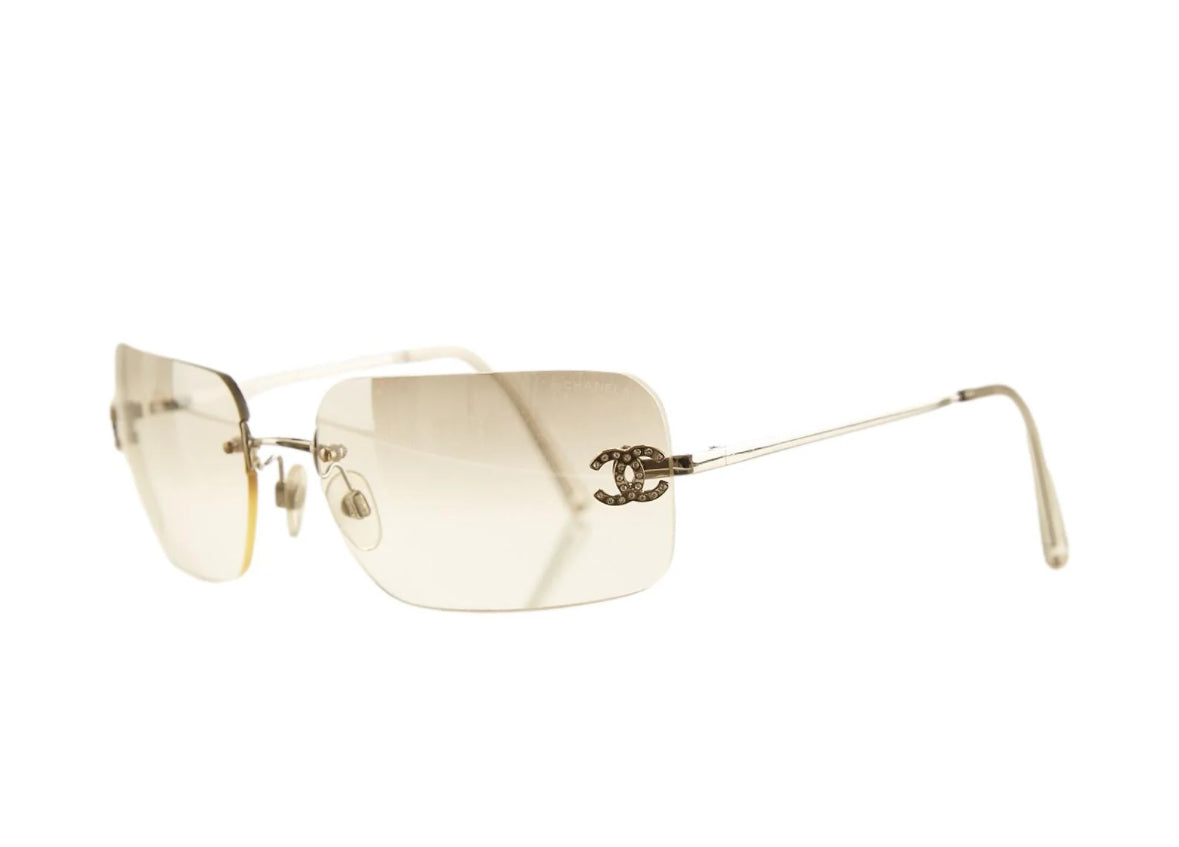 Chanel Rimless CC Diamanté Sunglasses