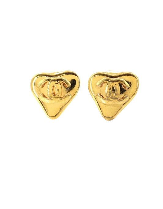 Chanel 1993 Heart Earrings