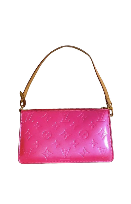 Authentic Vintage Louis Vuitton pink Vernis monogram Pochette bag