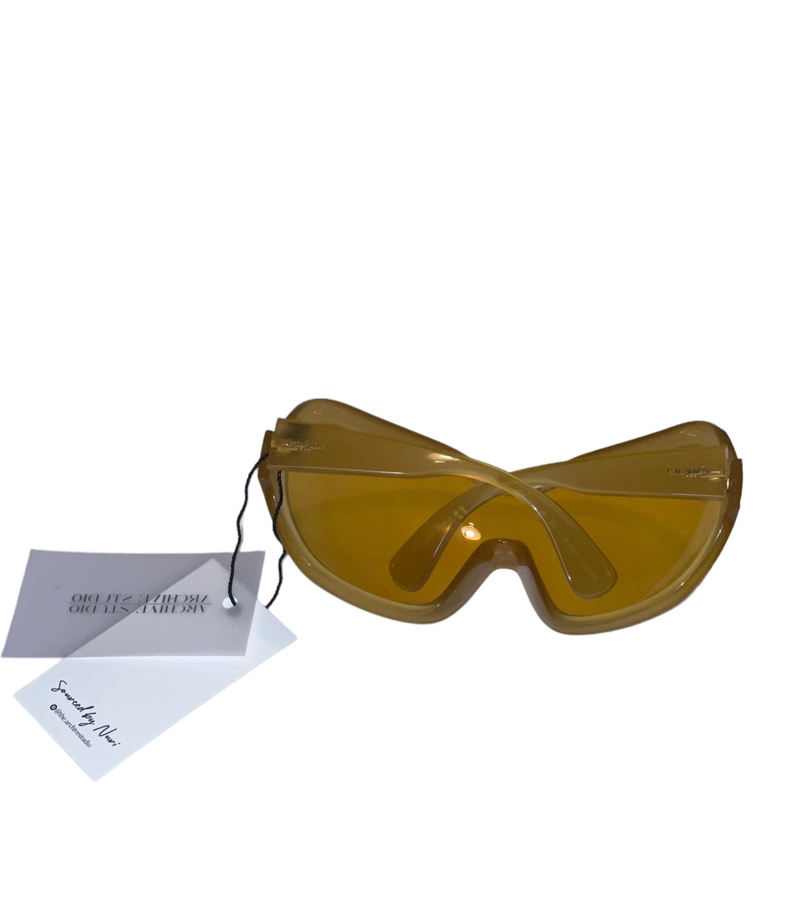 Authentic Yellow Prada Illusion Shield Sunglasses F/W 2011 