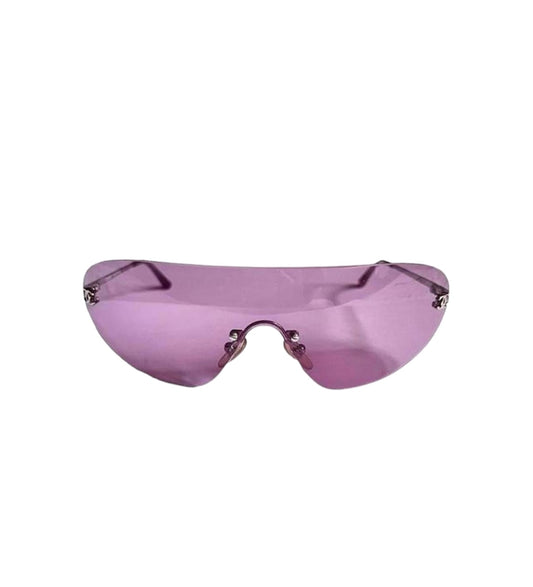 Vintage pink Chanel rimless sunglasses