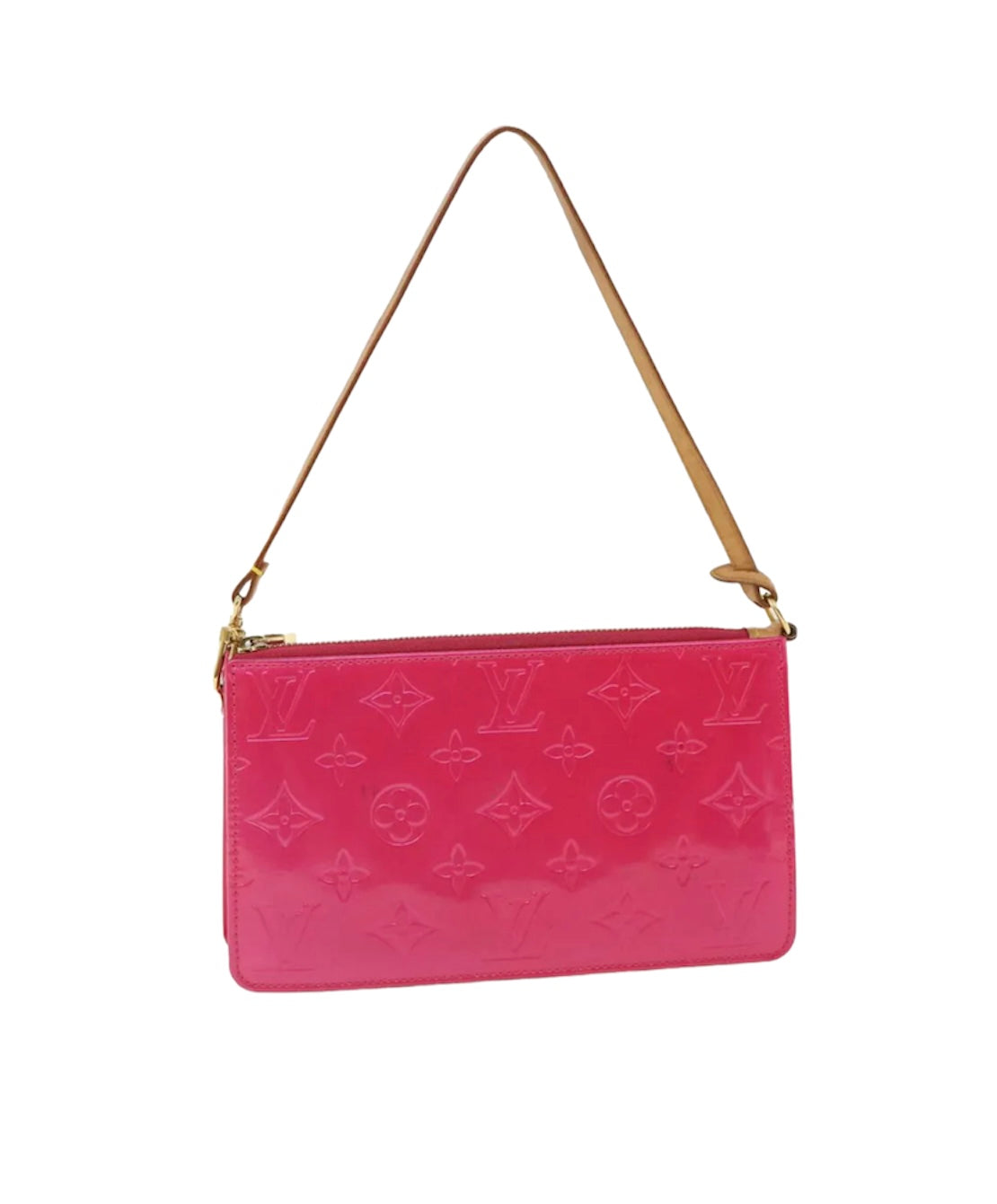 Authentic Vintage Louis Vuitton pink Vernis monogram Pochette bag